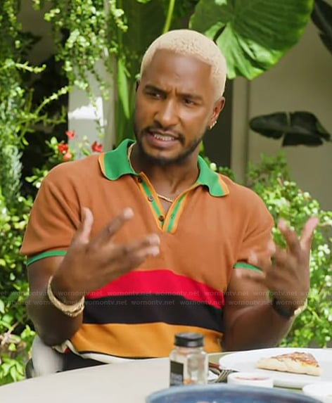 Scott's striped polo on Access Hollywood