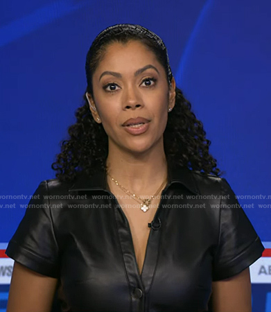 Shirleen's black leather dress on Good Morning America