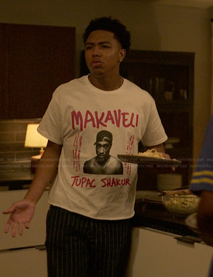 Spenser's Tupac graphic tee on Reasonable Doubt