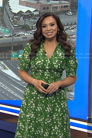 Adelle's green floral dress on Today
