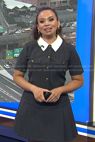 Adelle's grey collared mini dress on Today