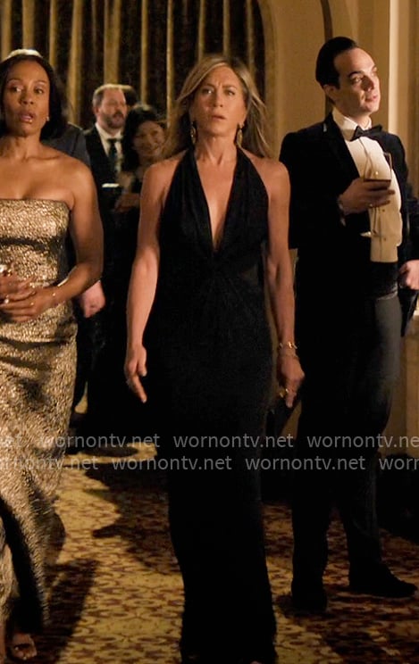 Alex's black evening gown on The Morning Show