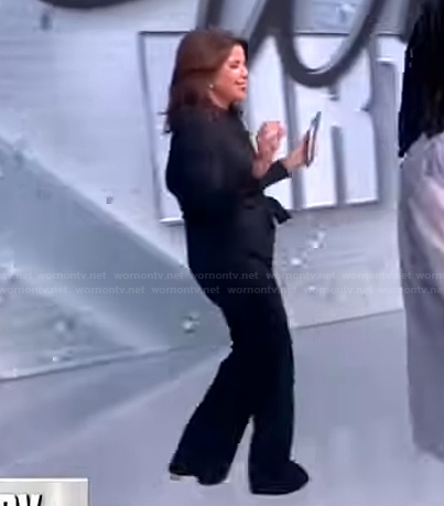 Ana's tie front jumpsuit on The View
