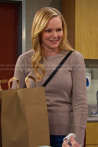 Belle's grey sweater on Days of our Lives