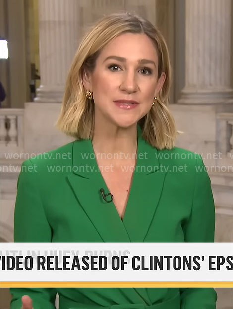 Caitlin Huey-Burns' green suit on CBS Mornings