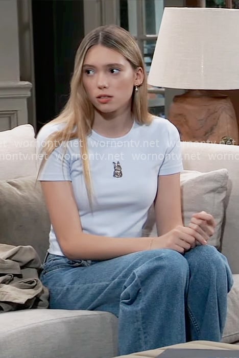 Charlotte's bunny t-shirt on General Hospital