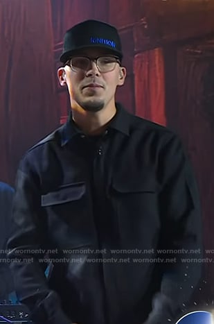 Chase Matthew's black flap pocket shirt on Today