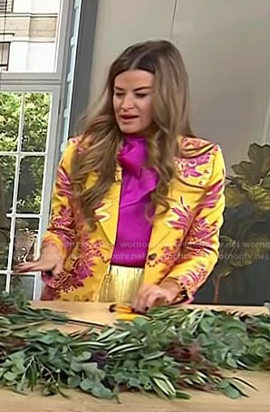 Christina Stembel's yellow and pink floral blazer on Today