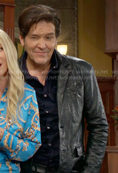 Danny's leather blazer on The Young and the Restless