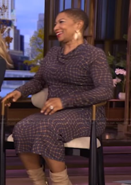 Deja Vu's printed mesh dress on Live with Kelly and Mark