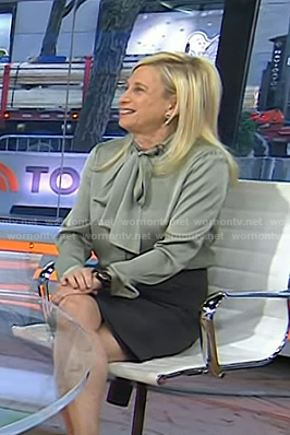 Dr. Elisa Port's sage green tie neck blouse on Today