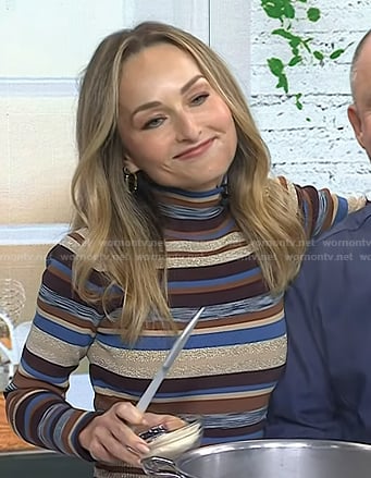 Giada De Laurentiis's striped turtleneck dress on Today