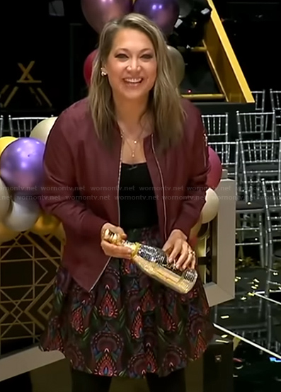 Ginger's printed skirt on Good Morning America