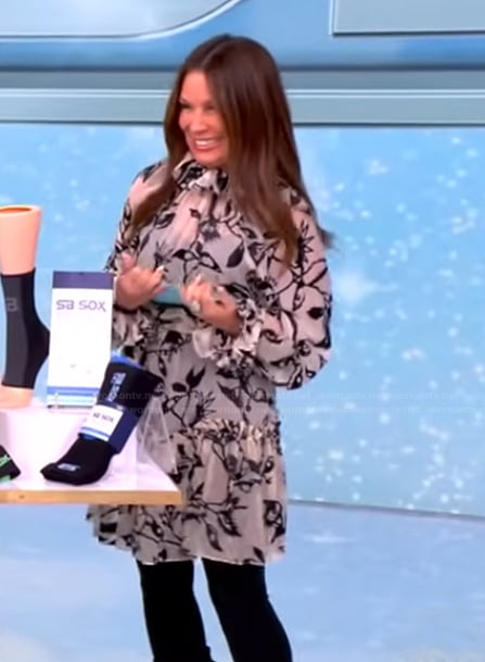 Gretta Monahan's floral print mini dress on The View