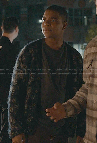 Harry's black mohair cardigan on 9-1-1