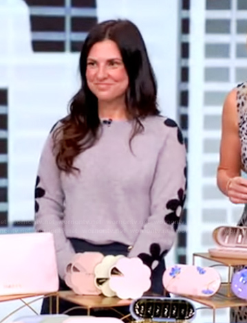 Honor Elliott's gray sweater with floral sleeves on The View
