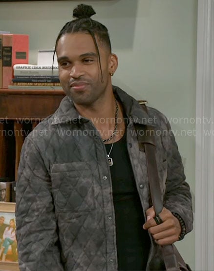 Izaiah's quilted jacket on Beyond the Gates