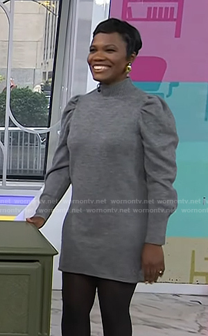Jas Nicholas's grey turtleneck sweater dress on Today