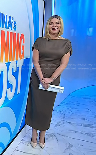 Jenna's brown satin dress on Today