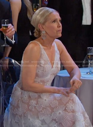 Jennifer's white floral embroidered dress on Days of our Lives