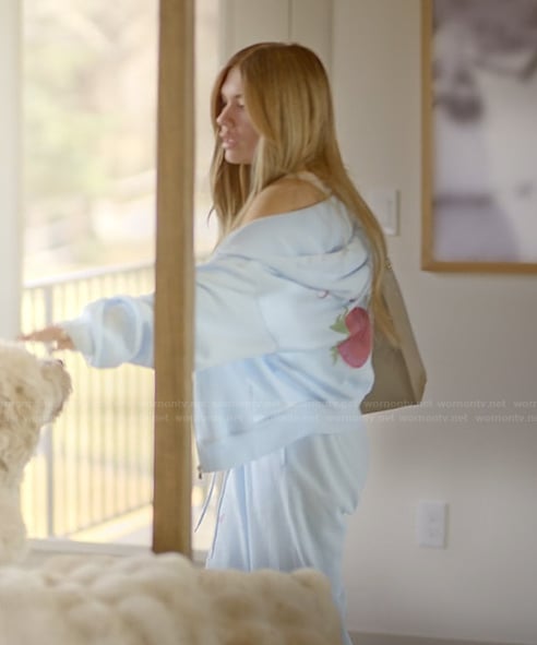 Jessi's blue printed hoodie on The Secret Lives of Mormon Wives