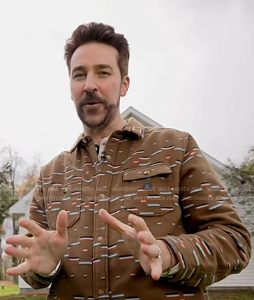 Joe Fryer's brown print fleece jacket on Today