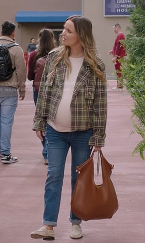 Jo's green plaid jacket on Greys Anatomy