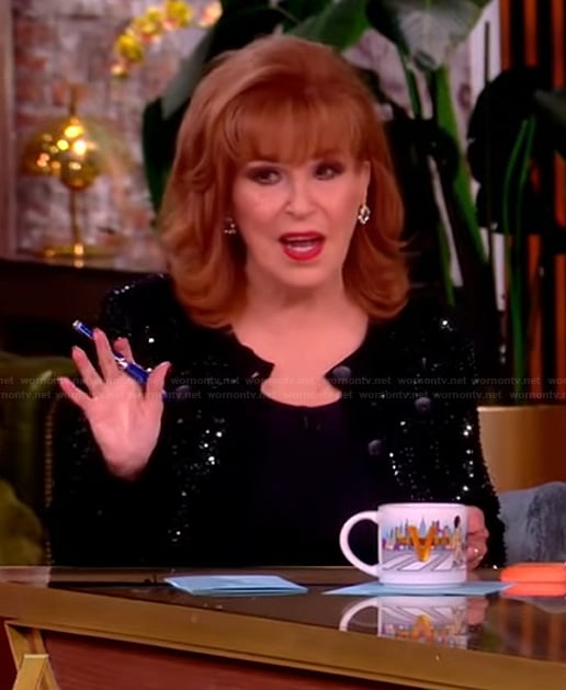 Joy's black sequin jacket on The View