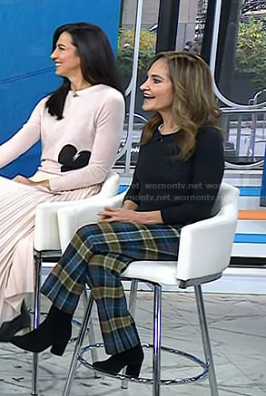 Joy's blue plaid pants on Today