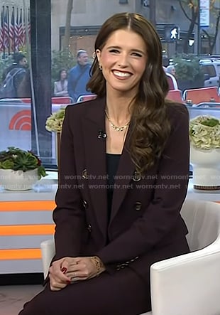 Katherine's brown blazer and cropped pants on Today