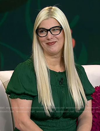 Laura Lynne Jackson's green smocked midi dress on Today