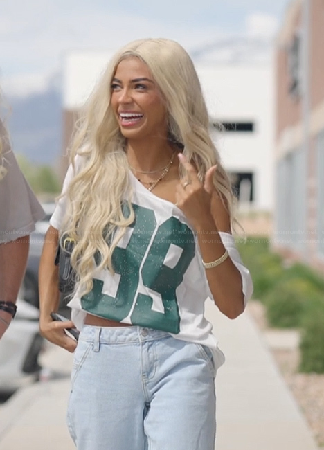 Layla's 99 print jersey on The Secret Lives of Mormon Wives