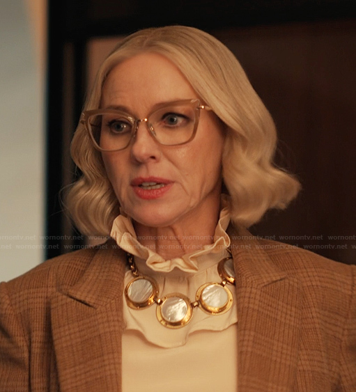 Liberty's gold necklace on Alls Fair
