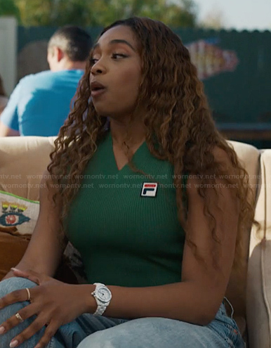 Lisa's green v-neck top on Bel-Air
