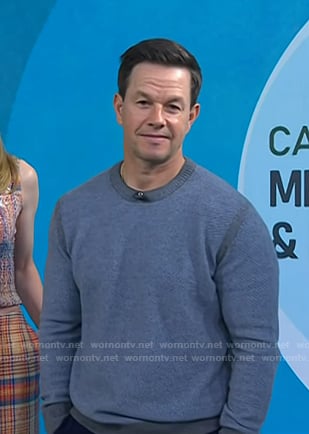 Mark Wahlberg's blue sweater on Today