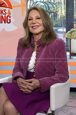 Marlo Thomas's pink velvet jacket on Today