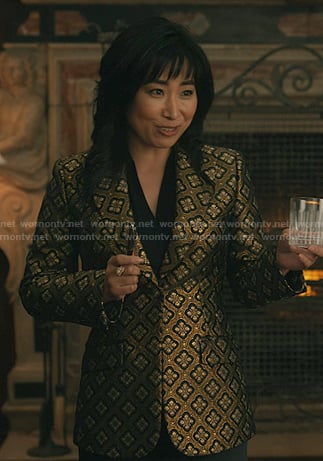 Nell's Jacquard blazer on Elsbeth