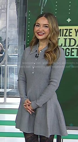 Nicole Lapin's grey polo dress on Today