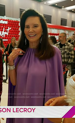 Patricia Altschul's purple cape gown on Today