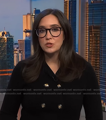Savannah's black double breated jacket on NBC News Daily