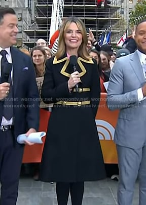 Savannah's black military coat on Today