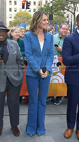Savannah's denim blazer and pant suit on Today