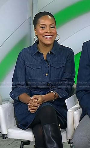 Sheinelle's denim shirtdress on Today