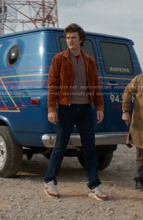 Steve's grey and burgundy sneakers on Stranger Things
