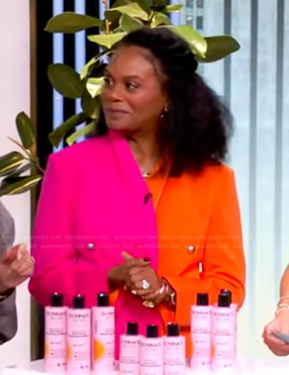 Tabitha Brown's colorblock suit on The View