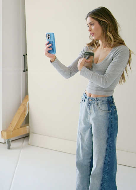 Taylor's two-tone jeans on The Secret Lives of Mormon Wives