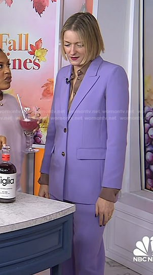 Vanessa Price's lilac blazer and pants on Today