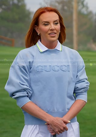 Whitney's light blue sweatshirt on The Real Housewives of Salt Lake City