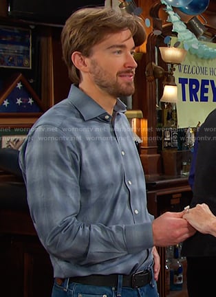 Will's grey plaid shirt on Days of our Lives