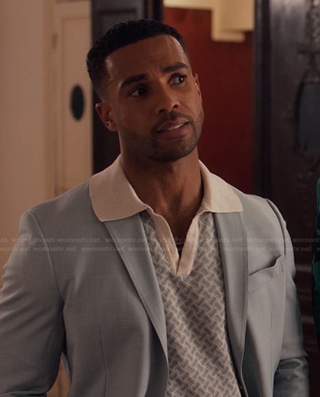 Alfie's polo shirt on Emily in Paris